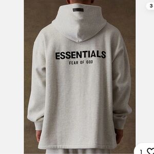 Essentials Fear Of God Light Oatmeal Relaxed Hoodie Size small men’s